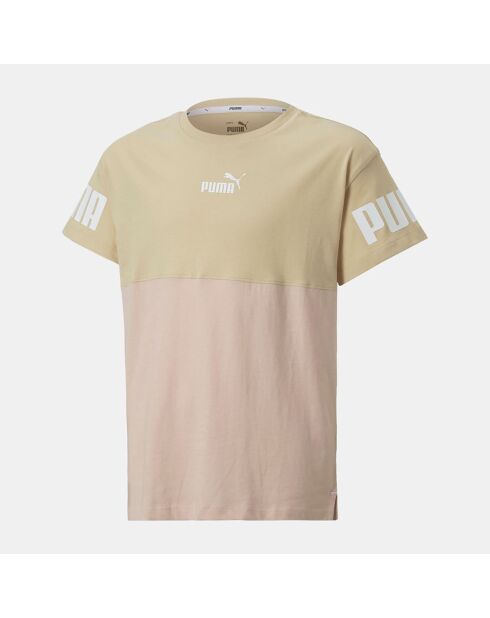 T-Shirt rose/beige